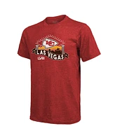 Men's Majestic Threads Red Kansas City Chiefs Super Bowl Lviii Tri-Blend T-shirt