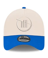 Men's New Era Cream, Blue Trackhouse Racing 9FORTY A-Frame Adjustable Hat