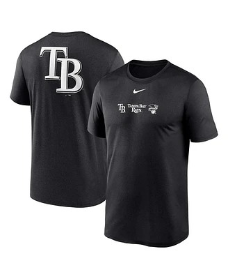 Men's Nike Black Tampa Bay Rays Fashion Over Shoulder Logo Legend T-shirt