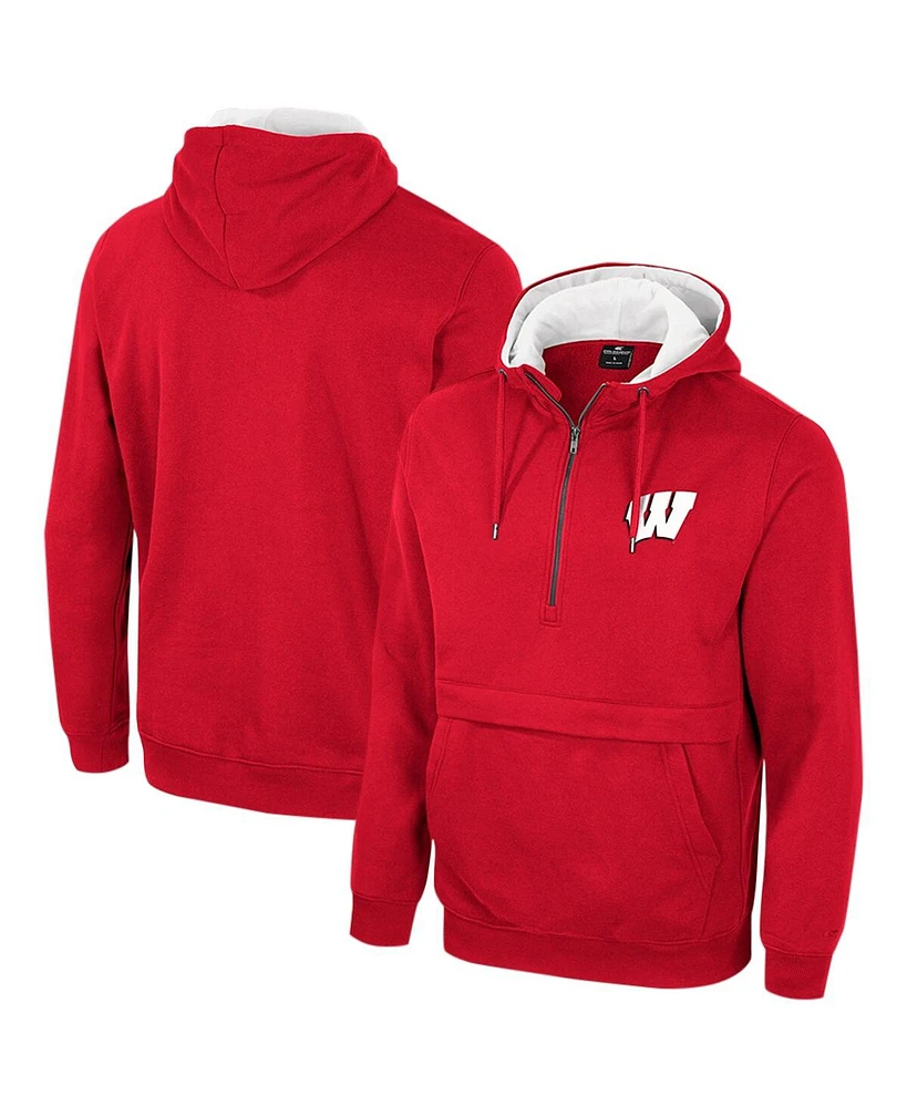 Colosseum Men's Wisconsin Badgers Half-Zip Hoodie