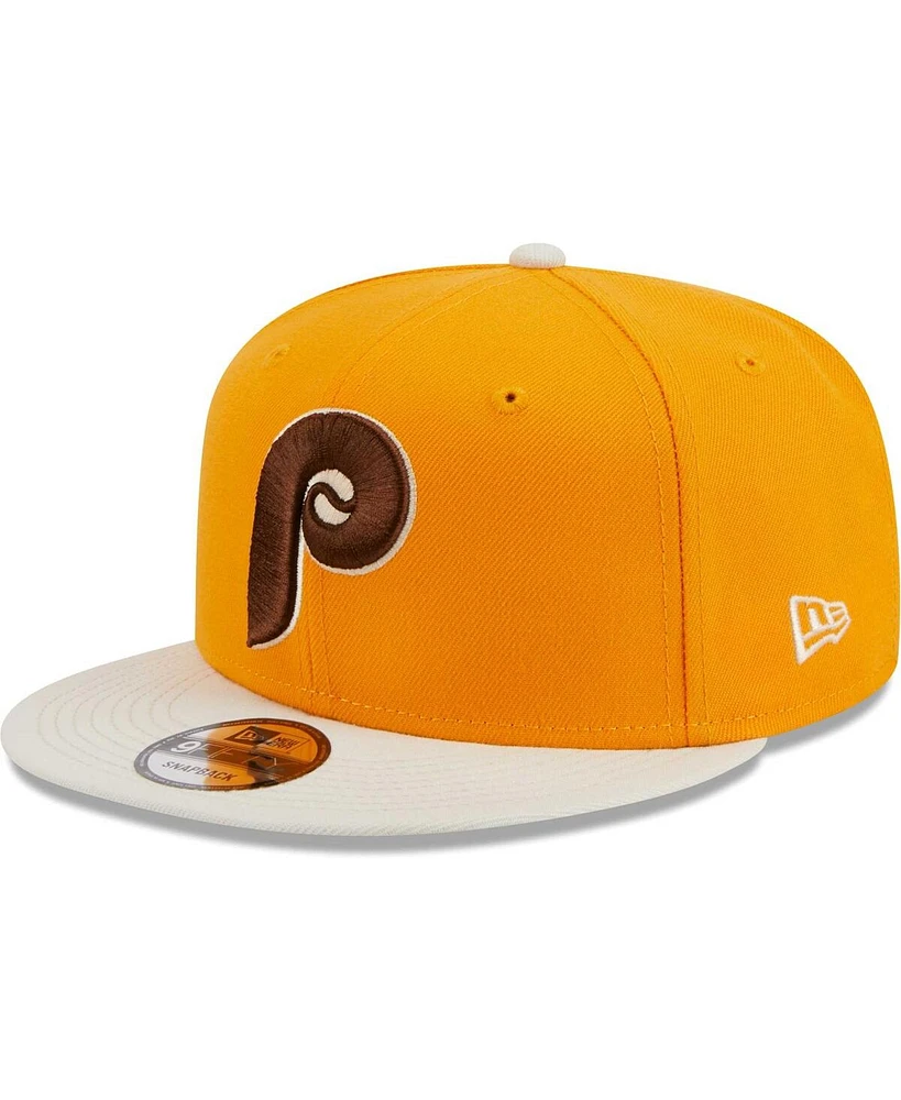 Men's New Era Gold Philadelphia Phillies Tiramisu 9FIFTY Snapback Hat