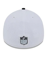 Men's New Era White, Black Las Vegas Raiders 2023 Sideline 39THIRTY Flex Hat