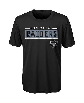 Big Boys and Girls Black Las Vegas Raiders Amped Up T-shirt