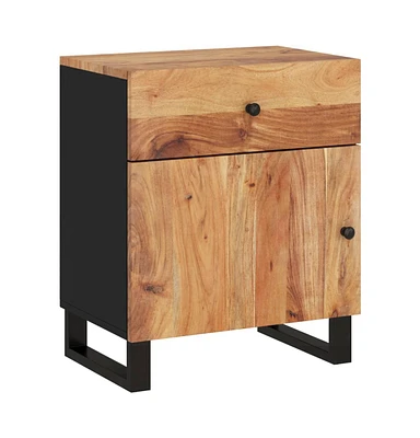 Bedside Cabinet 19.7"x13"x23.6" Solid Wood Acacia Engineered Wood