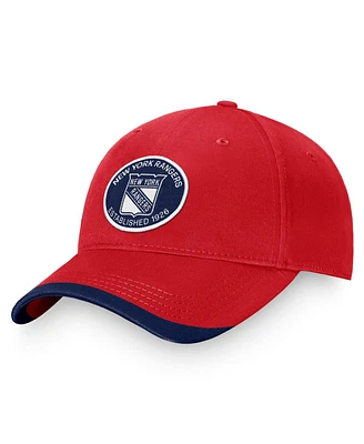 Men's Fanatics Red New York Rangers Fundamental Adjustable Hat