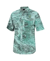 Men's Colosseum Green Colorado State Rams Realtree Aspect Charter Full-Button Fishing Shirt