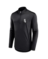 Men's Fanatics Black Chicago White Sox Quarterback Quarter-Zip Top