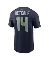 Men's Nike Dk Metcalf College Navy Seattle Seahawks Player Name and Number T-shirt