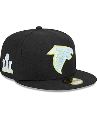 Men's New Era Black Atlanta Falcons Multi 59FIFTY Fitted Hat