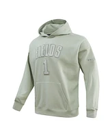 Men's Pro Standard Justin Fields Moss Chicago Bears Player Name and Number Pullover Hoodie