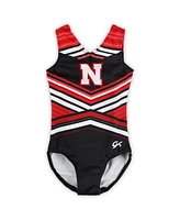 Girls Youth Scarlet Nebraska Huskers Spirit V-Neck Leotard