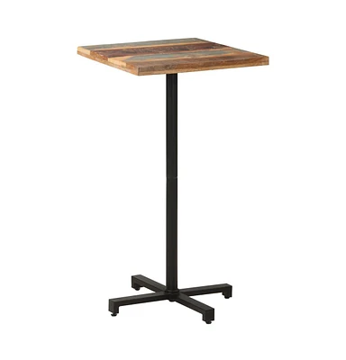 Bistro Table Square 23.6"x23.6"x43.3" Solid Reclaimed Wood