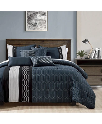 MarCielo 7 Pcs Bedding Comforter Set Septima -King