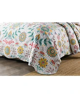 MarCielo 3 Pcs Bohemian Boho Quilt Bedspread Set A96