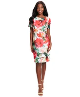 London Times Women's Floral-Print Sheath Dress