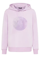 Olsen Long Sleeve Scuba Jersey Embellished Hoodie