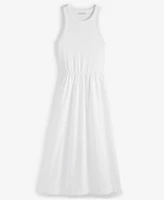 On 34th Round-Neck Ribbed-Bodice Midi Dress, Created for Macy's