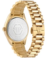 Philipp Plein Men's Date Superlative Gold Ion Plated Stainless Steel Bracelet Watch 42mm