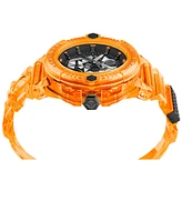 Philipp Plein Unisex The Skull Scuba Duba Orange Silicone Strap Watch 44mm