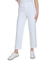 Calvin Klein Jeans Women's Raw-Hem Straight-Leg Denim