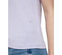 Calvin Klein Jeans Women's Embroidered Logo Short-Sleeve T-Shirt