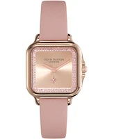 Olivia Burton Women's Grosvenor Mellow Rose Leather Watch 28mm