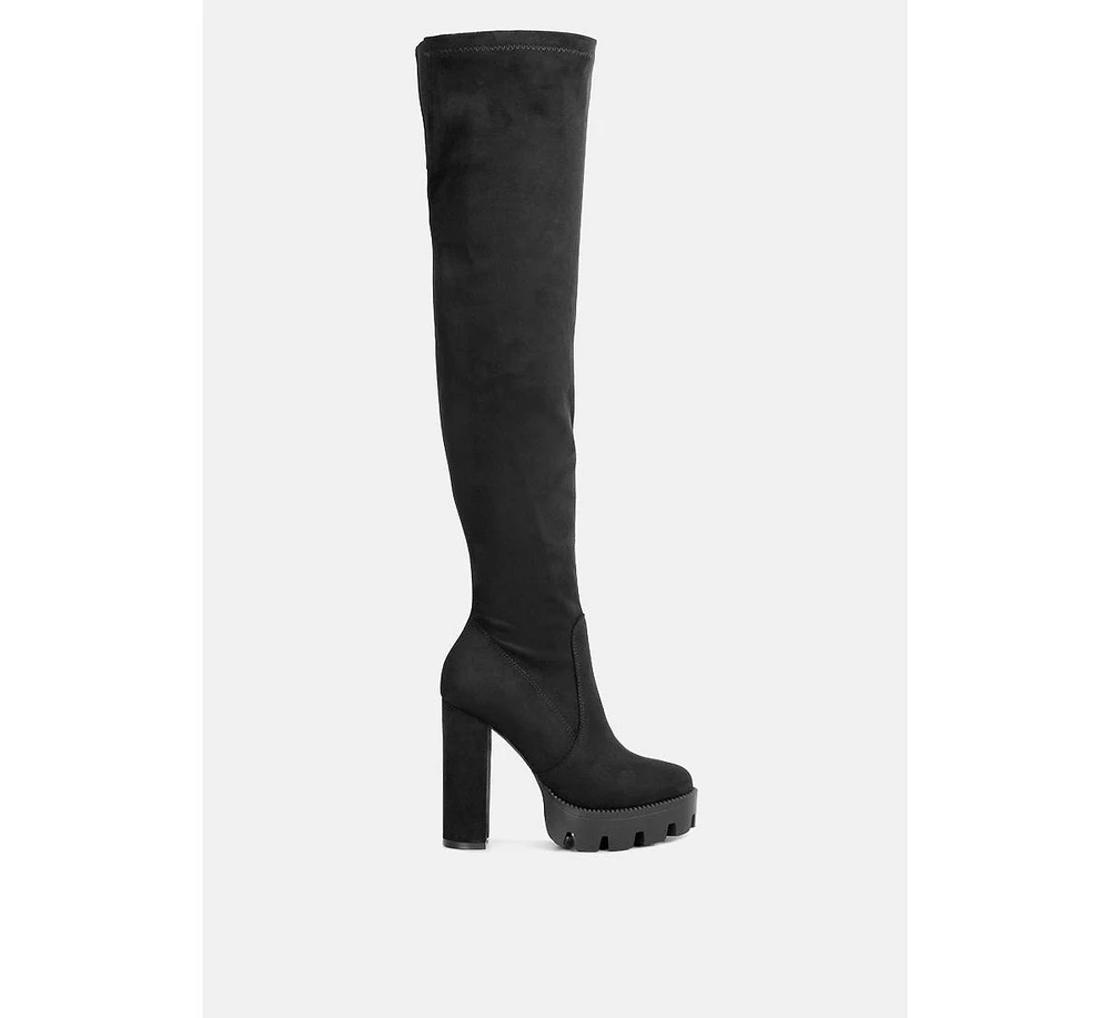 maple faux suede Over the Knee boots