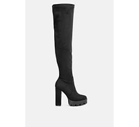 maple faux suede Over the Knee boots