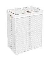 Seville Classics Handwoven Lidded Laundry Hamper