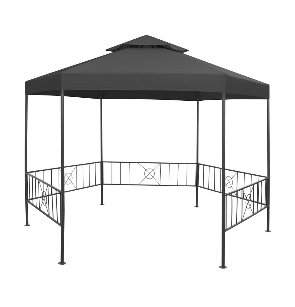 Garden Gazebo 127.2"x108.3"x104.3" Anthracite