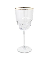 Vivience Shaped Bottom Rim Wine Glasses, Set of 6