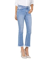 Flying Monkey Women's High Rise Cropped Kick Flare Jeans