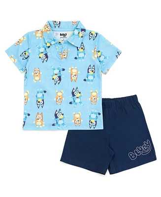 Bluey Bingo Boys Polo Shirt and Shorts Toddler|Child