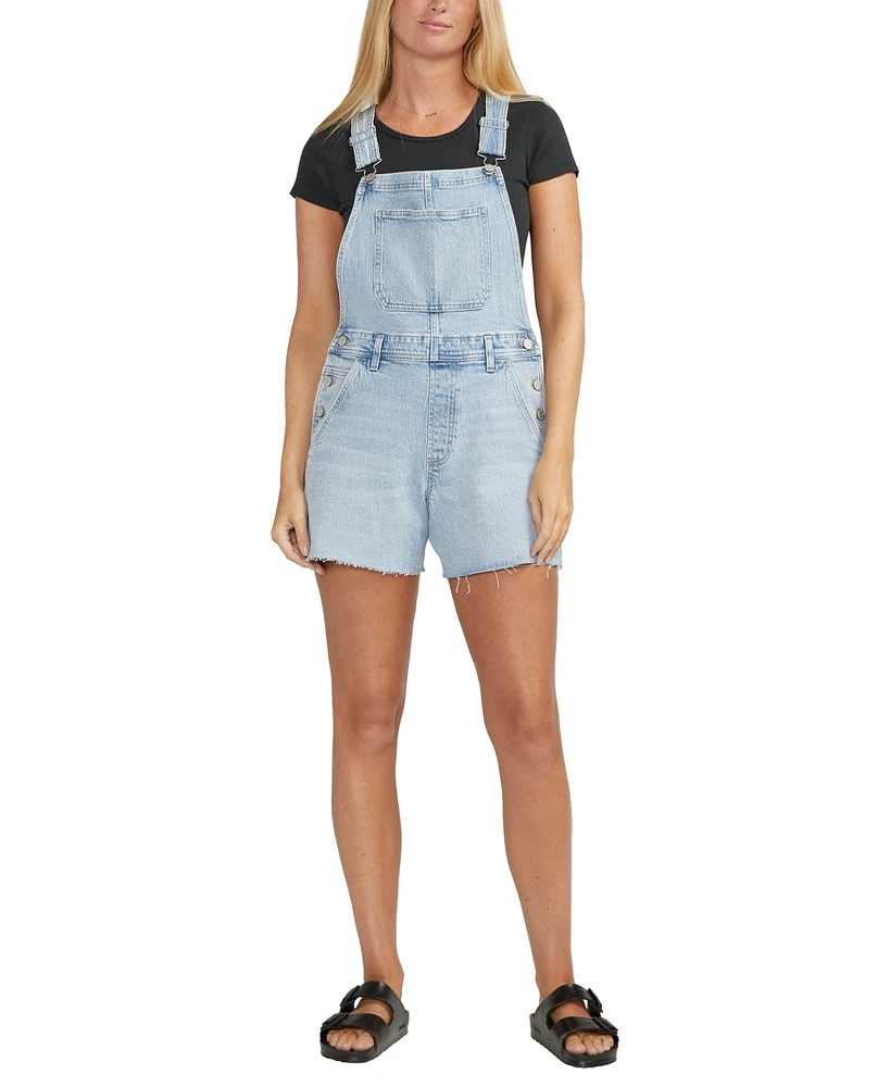 Silver Jeans Co. Women's Relaxed Shorts Overalls