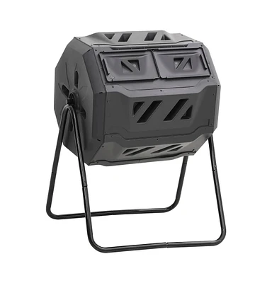 Garden Compost Bin Black 28.7"x25.2"x37.4" 42.3 gal