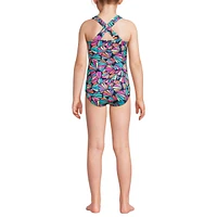 Lands' End Girls Slim Chlorine Resistant One Piece Upf 50 Swimsuit