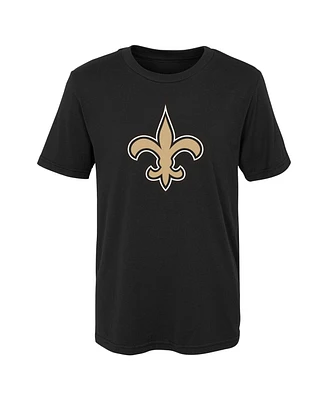 Little Boys and Girls Black New Orleans Saints Primary Logo T-shirt