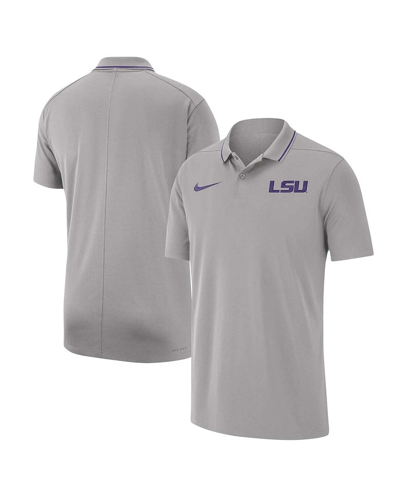 Men's Nike Gray Lsu Tigers 2023 Coaches Performance Polo Shirt