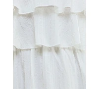 Speechless Juniors' Textured Ruffle-Trim Sleeveless Shift Dress