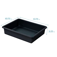 ECR4Kids Letter Tray with Lid, Clear, 10-Piece