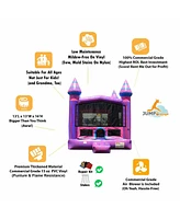 JumpOrange Purplish Commercial Grade Bounce House for Kids and Adults (with Blower), Basketball Hoop, Outdoor Indoor, Birthday Party Rental, Big Infla