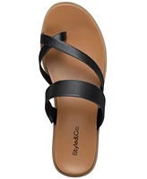 Style & Co Women's Cordeliaa Slip-On Strappy Flat Sandals, Created for Macy's