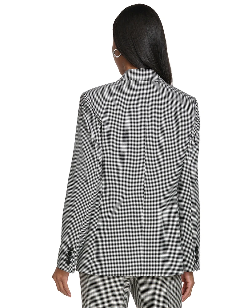 Karl Lagerfeld Women's Checkered Single-Button Blazer