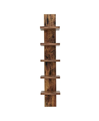 Danya B Utility Column Spine Wall Shelves, Pine