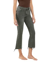 Vervet Women's High Rise Cropped Flare Jeans