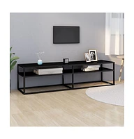 Tv Stand Black 63"x15.7"x15.9" Tempered Glass