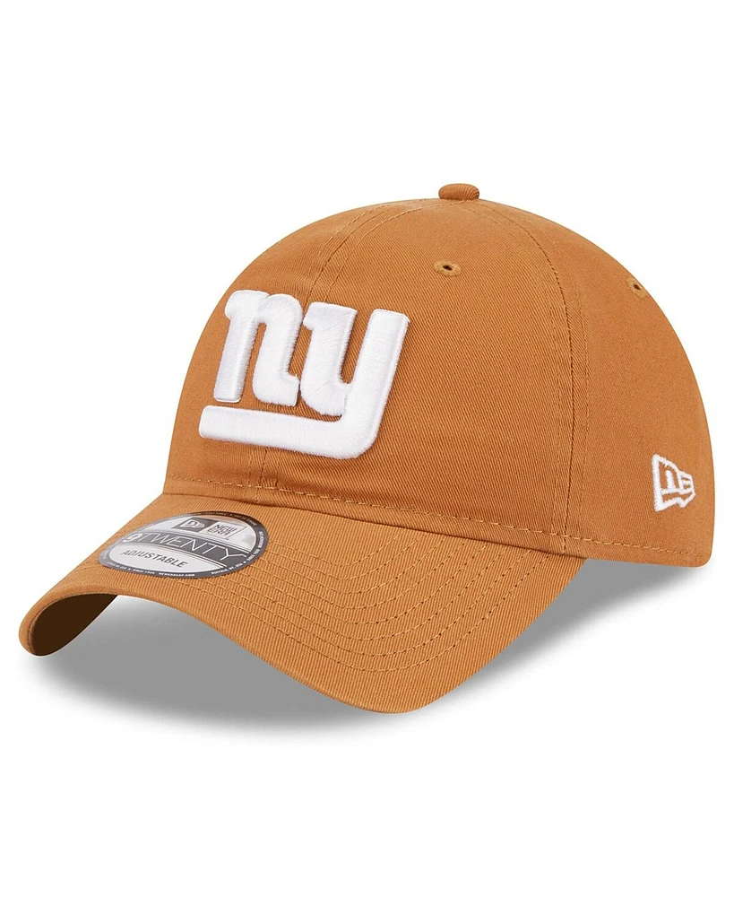 Men's New Era Brown New York Giants Main Core Classic 2.0 9TWENTY Adjustable Hat