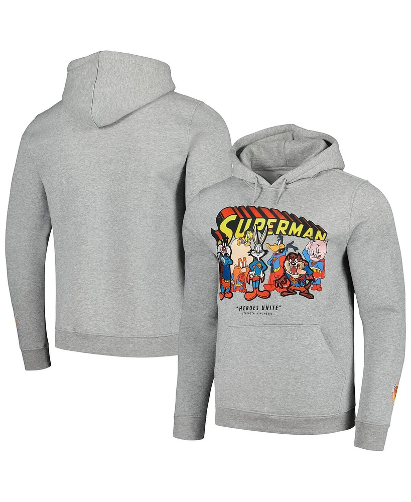 Men's Freeze Max Heather Gray Looney Tunes Pullover Hoodie