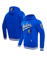 Men's Pro Standard Blue Dallas Mavericks Script Tail Pullover Hoodie