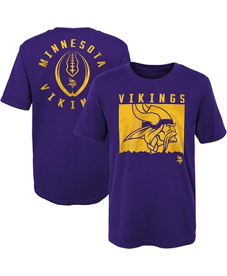 Little Boys and Girls Purple Minnesota Vikings Liquid Camo Logo T-shirt